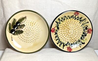 Set of 2 Rupi Spain Garlic or Ginger Zester Grater Dishes 4.75 inches