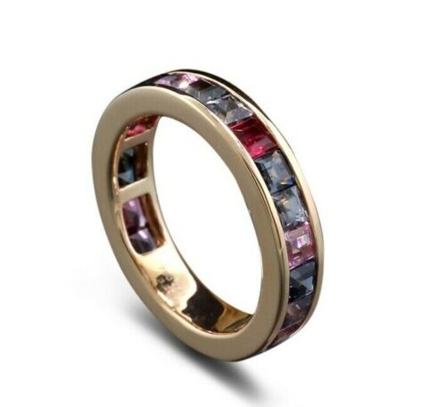 Ring Turmaline mehrfarbig 3,20 carat Memoryring 750-Roségold farbige Edelsteine - Bild 1 von 5