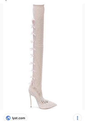 Casadei Blade Woven Overknees 39