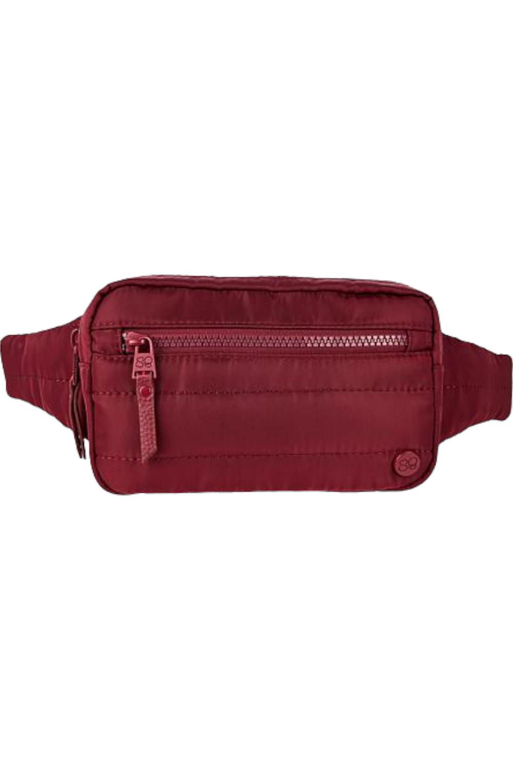 Samantha Brown To-Go Quilted Belt Bag Burgundy