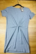 NWT Wildflower Boutique Gray Mini T-shirt Dress With Tie Front Detail! Sz Small!