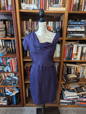 asymmetrical flutter sleeve dress 1930S Grey Rayon Crinkle Crepe Asymmetrical Flutter Sleeve Bias-Cut Gown main image 1