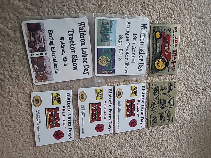Antique tractor participation plates lot of 7 michigan and illinois