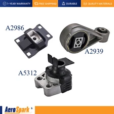 3pcs Engine Motor & Transmission Mount for 2005-2007 Ford Focus l4 2.0/2.3L AUTO