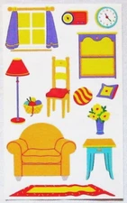 Mrs Grossman Vintage 4x6 inch 'Furniture' Sticker Sheet  (Vintage-Retired)