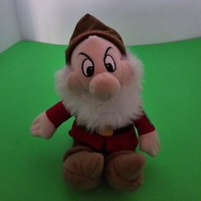 DISNEY STORE 8" Plush GRUMPY Dwarf Stuffed Plush Doll Toy