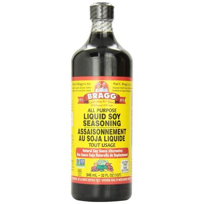 Bragg Liquid Aminos Non GMO Plant Protein 32 Fl Oz Gluten Free Soy Sauce Alte...
