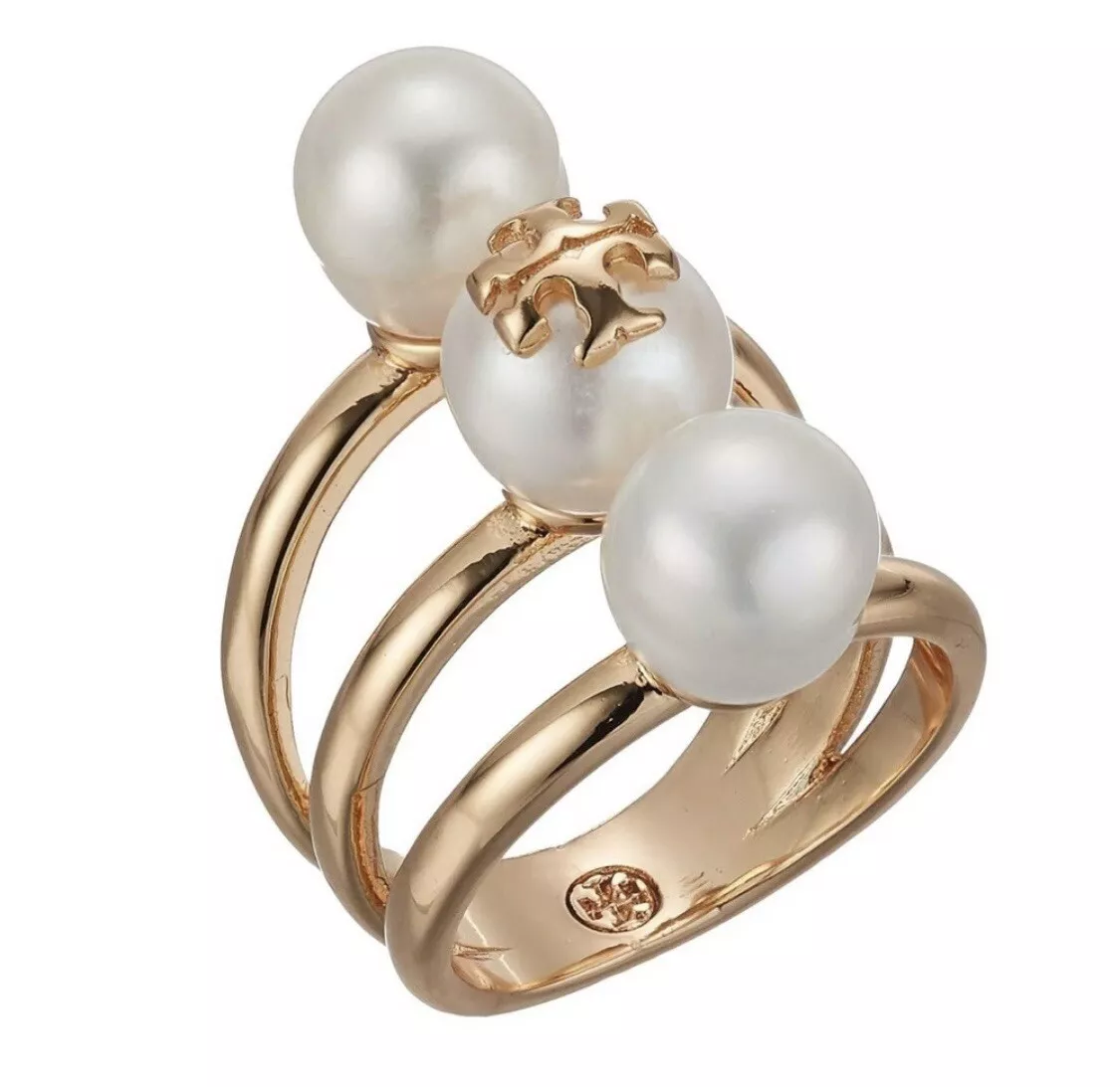 Tory Burch Kira Logo Ring in White