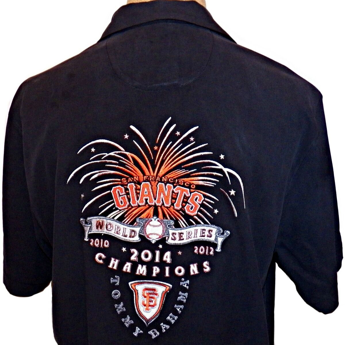 Tommy Bahama World Series Champions SF Giants Hawaiian Camp Aloha Shirt  Large M