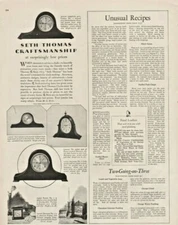 1927 Seth Thomas Clocks - Vintage Ad