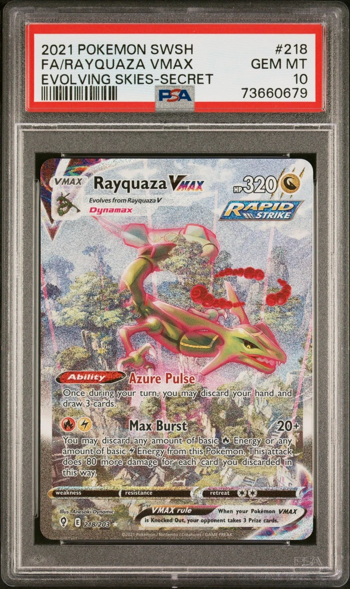 Las mejores ofertas en Rayquaza VMAX 218/203 SWSH07: Evolving