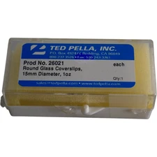 NEW Ted Pella 26021 Round Glass Coverslips 15mm Diameter Thickness 1oz