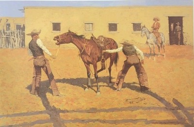 Fredric Remington His First Lesson Large Print