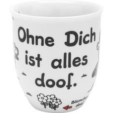 sheepworld  Tasse Becher Porzellan ODIAD - Ohne Dich ist alles doof  400 ml