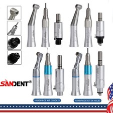 SANDENT Dental Slow Low Speed Handpiece Straight Contra Angle Air Motor 4/2Holes