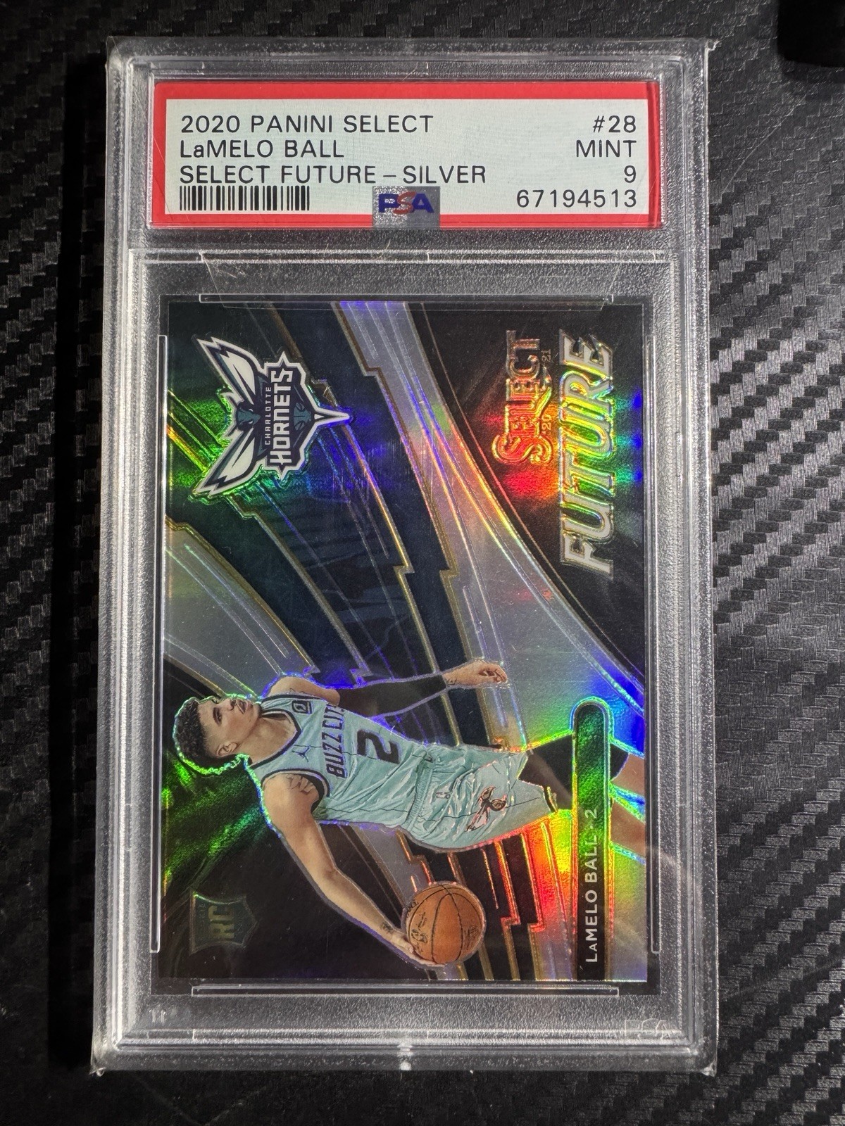 2020-21 Panini Select LaMelo Ball Rookie Select Silver Future Insert PSA 9 #28
