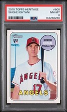 2018 Shohei Ohtani Topps Heritage #600 RC Rookie Card PSA 8 Near Mint - Mint
