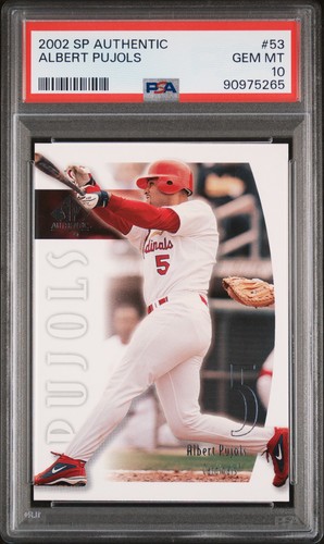 2002 SP Authentic Albert Pujols PSA 10 GEM MINT! 🔥 Low pop!