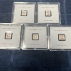 Geiger LOT! 5x 1 Gram Geiger .999 Silver Bar In Square Assay