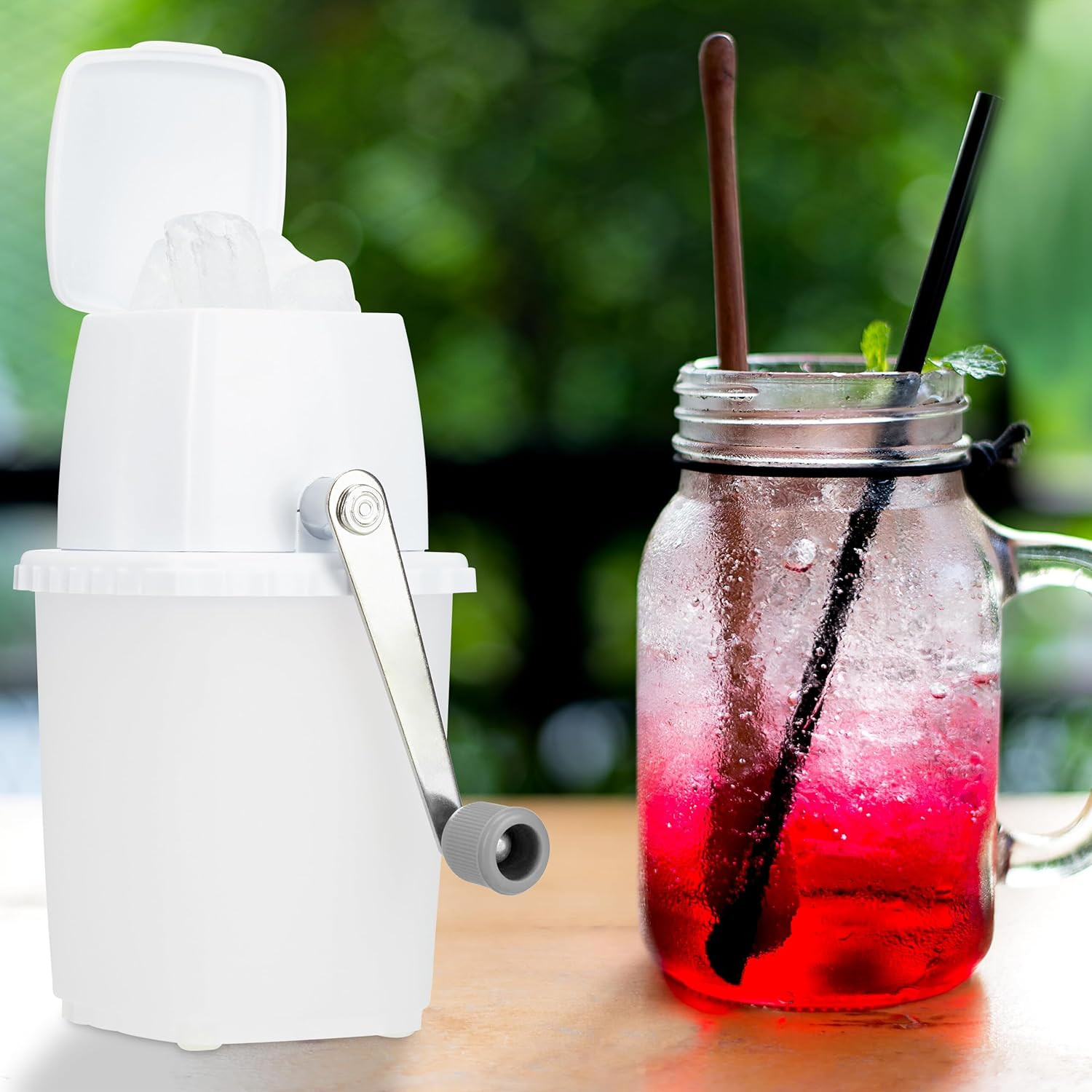 Tritaghiaccio Manuale a Manovella Ice Crusher C per Cocktail e Drinks - 2