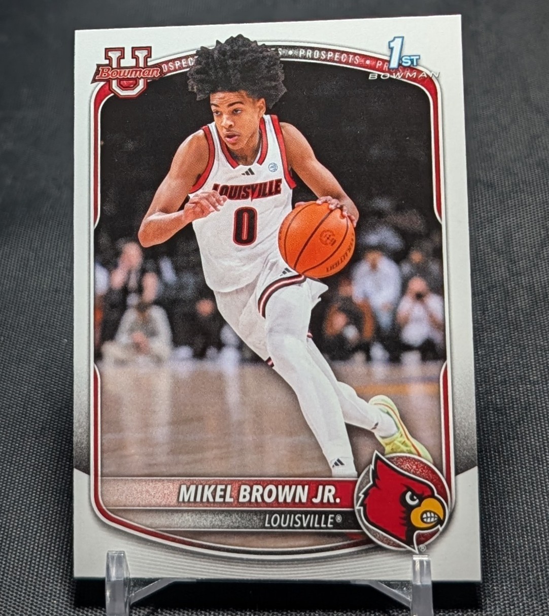 Mikel Brown Jr. 1st Prospect Rookie RC 2025-26 Bowman U Card #BPP-12 Louisville