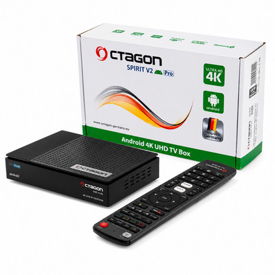 OCTAGON SPIRIT V2 PRO 4K UHD HDR10+ ANDROID TV OTT  MEDIA STREAMING BOX 5G WLA