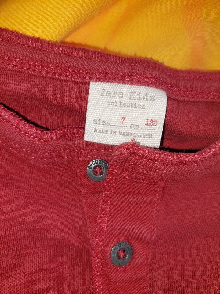 ZARA KIDS T-Shirt Manches Longues Rouge Enfant (EU 122) | eBay