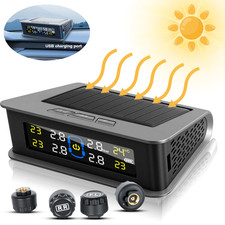 Wireless Car Solar Tpms Lcd Tire Pressure Monitoring System 4 External Sensors Wireless Car Solar Tpms Lcd Tire Pressure Monitoring System 4 External Sensors