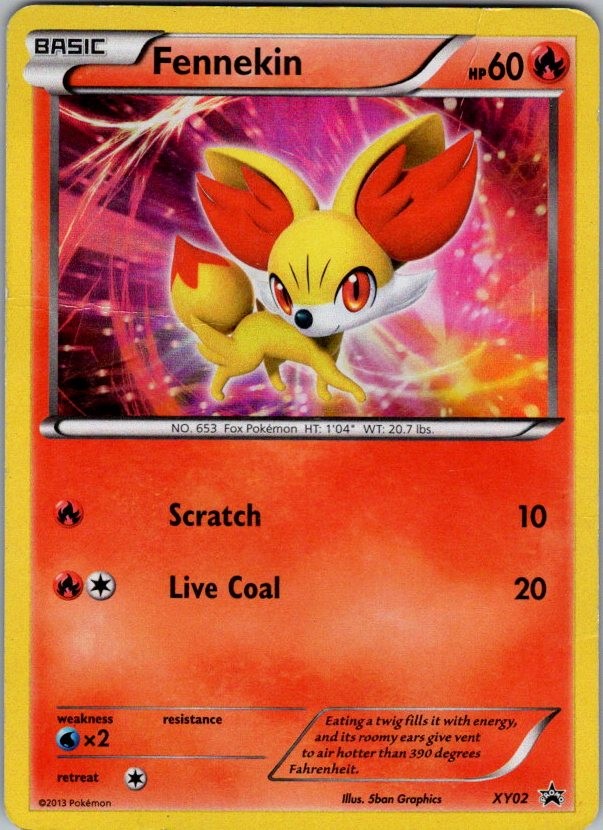 Fennekin XY02 Holo Promo XY Promo Pokemon Damaged