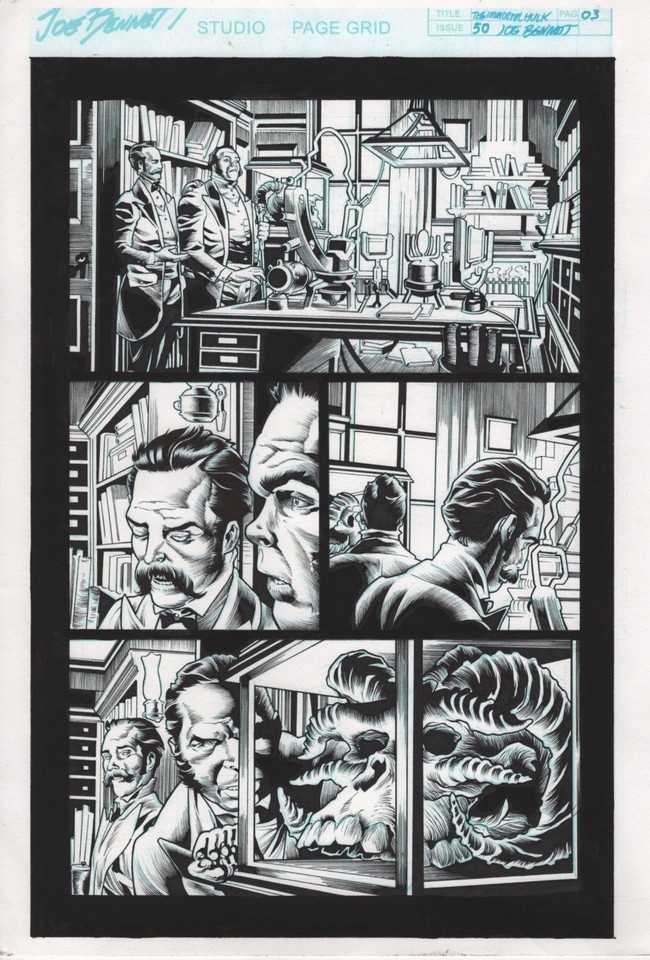 Immortal Hulk issue 50 p3 by Joe Bennett Origin of the Monster! Comic Art
