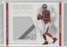 2017 Panini National Treasures Colossal Materials Prime 10/25 Jameis Winston 4wf