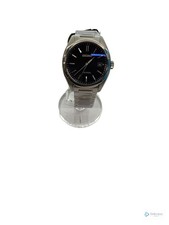 Orologio Uomo SEIKO 7B72 Analogico Solare Quadrante Nero Cinturino Argento