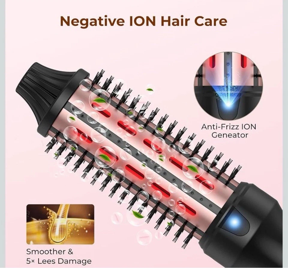 Inflated Hair Hot Brush Comb 38mm Fast Heating Red Light Therapy Natural Curls - Image 3 of 4