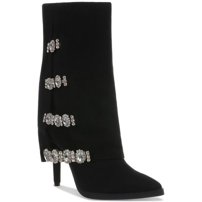 Thalia Sodi Womens Nami Embellished Faux Suede Mid-Calf Boots BHFO 4932
