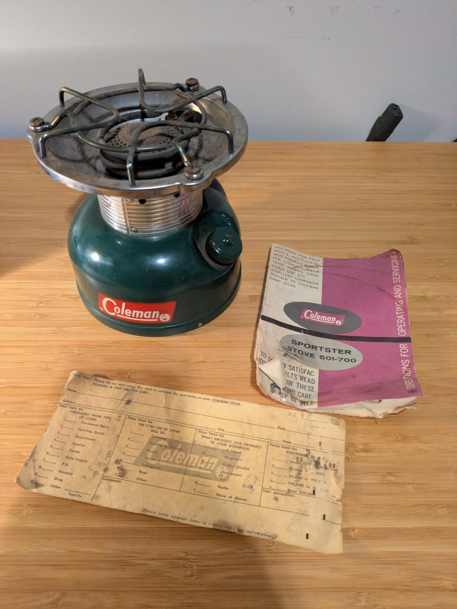 Coleman 501-700 Green Sportster Camping Stove Vintage VTG 1960s | eBay