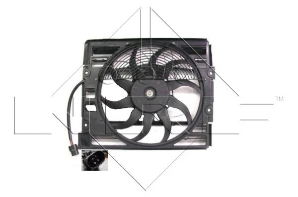 FAN ENGINE COOLING 47214 FOR M51 D25 2.5L M52 B28 2.8L 6cyl M60 B30 3.0L 8cyl - Image 2 of 4