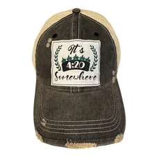 Popfizzy Weed Hat for Men and Women, It’s 420 Somewhere Trucker Hat,...