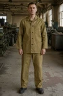 NOS Vintage USSR Soviet Industrial Workwear Suit Jacket Pants Heavy Duty 1980s