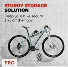 PRO BIKE TOOL Bike Wall Mount - Horizontal Indoor Bike Rack for 1 Bicycle -BLACK