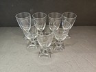 Set of 7 KOSTA BODA? Crystal Cordial Glasses Square Base 4.25"X2.25" — photo 2