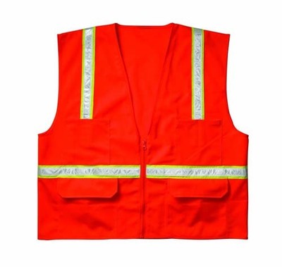 CLC HVG Custom Leathercraft SV15L Surveyor's Safety Vest Large Orange