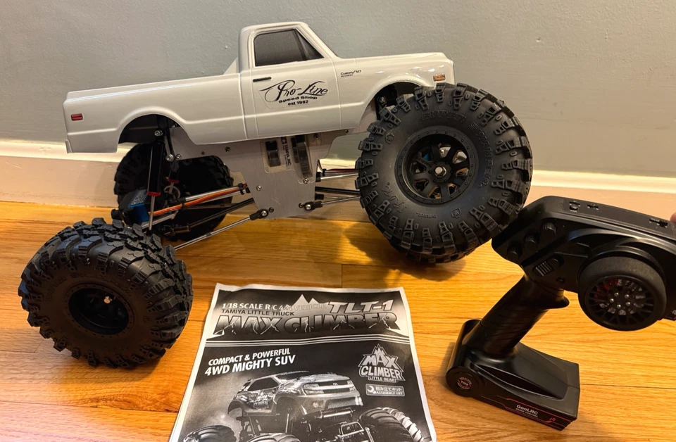 Tamiya TLT-1 Crawler Truck LiPo ESC 1972 Chevy C10 4WD 4WS RTR 12.5" WB Vintage - Image 3 of 4