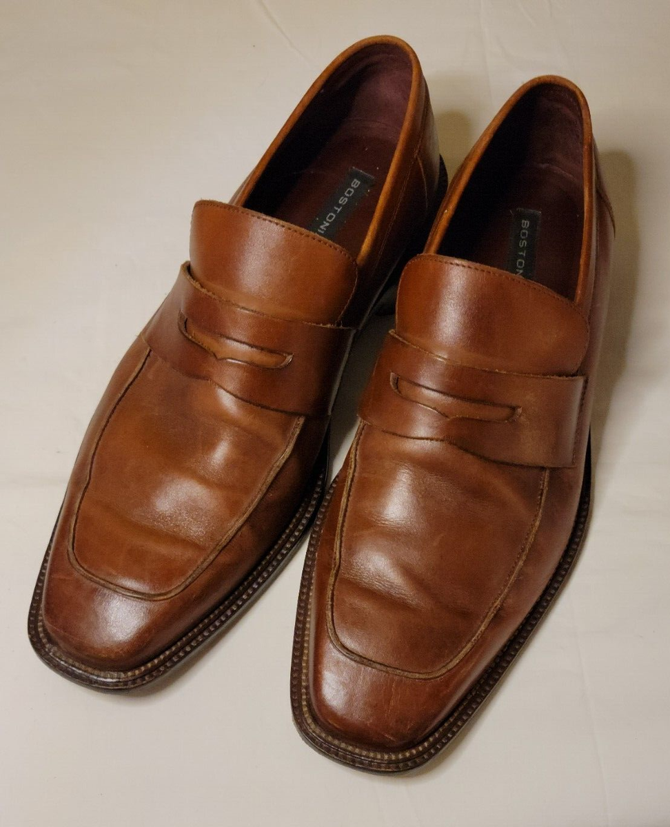 Bostonian Mens Size 11 Loafers Dress Shoes Brown Leather 