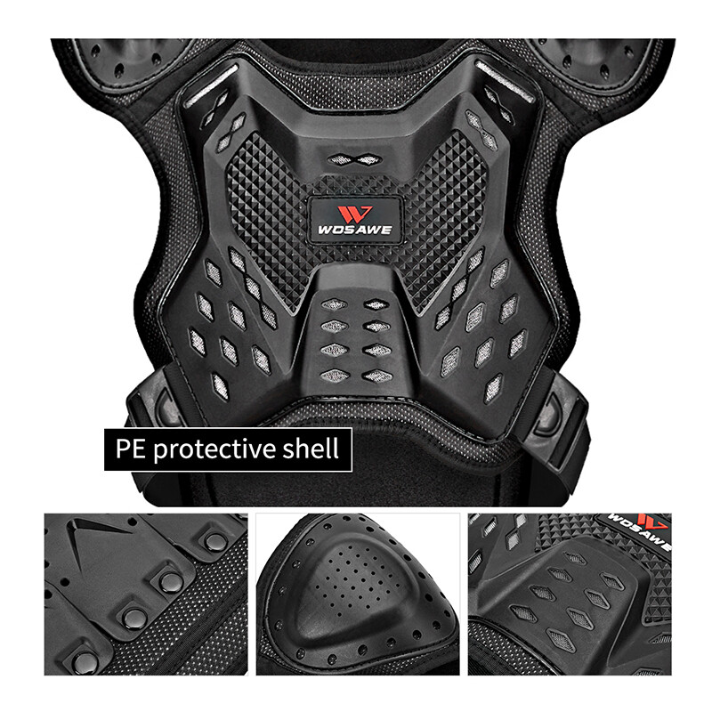 WOSAWE Kids Body Armor Protector Vest Dirt Bike Safety Gear Motocross