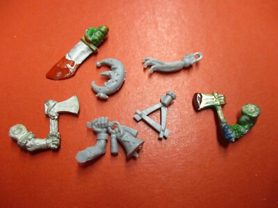 Warhammer Orc Arms Axes Bell Symbols Parts Conversion Bits Box