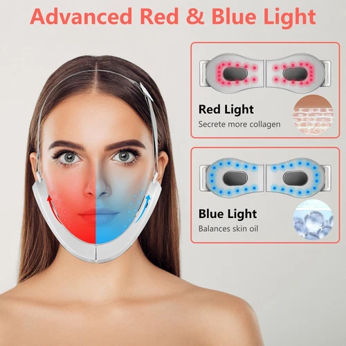 Electric V Face Lifting Device Photon Therapy Double Chin Remove Cheek Lift Belt - Picture 4 of 9