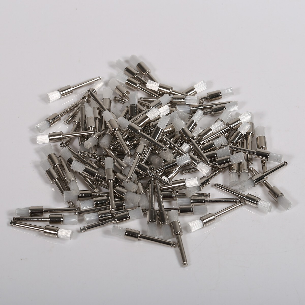 500-Pack Dental Latch-Type Polishing Cups & Prophy Brushes - White, For Tooth Cleaning