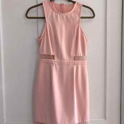Light Pink Fitted Mini Dress with Peekaboo Detail | eBay Light Pink Fitted Mini Dress with Peekaboo Detail | eBay