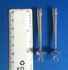 ONE pair NEW Sterling Silver BOLO TIPS 12mm Corrugated Hogan Loop bola tie tips