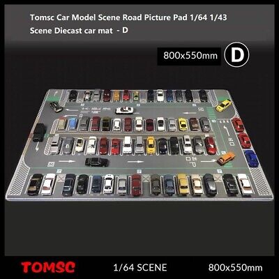 Tomsc Car Model Scene Road Picture Pad 1/64 1/43 Scene Diecast car mat 8 size